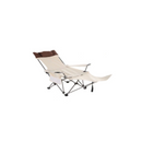 Cadeira Camping Espreguiçadeira Dobrável Praia Pesca Cor Bege