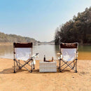 Cadeira Camping Espreguiçadeira Dobrável Praia Pesca Cor Bege