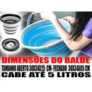 Balde Retrátil Dobrável Silicone 5 Litros