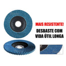 DISCO FLAP 4. 1/2" ZIRCONIO AZUL - TITANIUM Destak Ferramentas