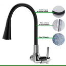 Torneira Gourmet Flexivel Silicone C/ Ajuste De Jato Preto Sn18 Snel Metais