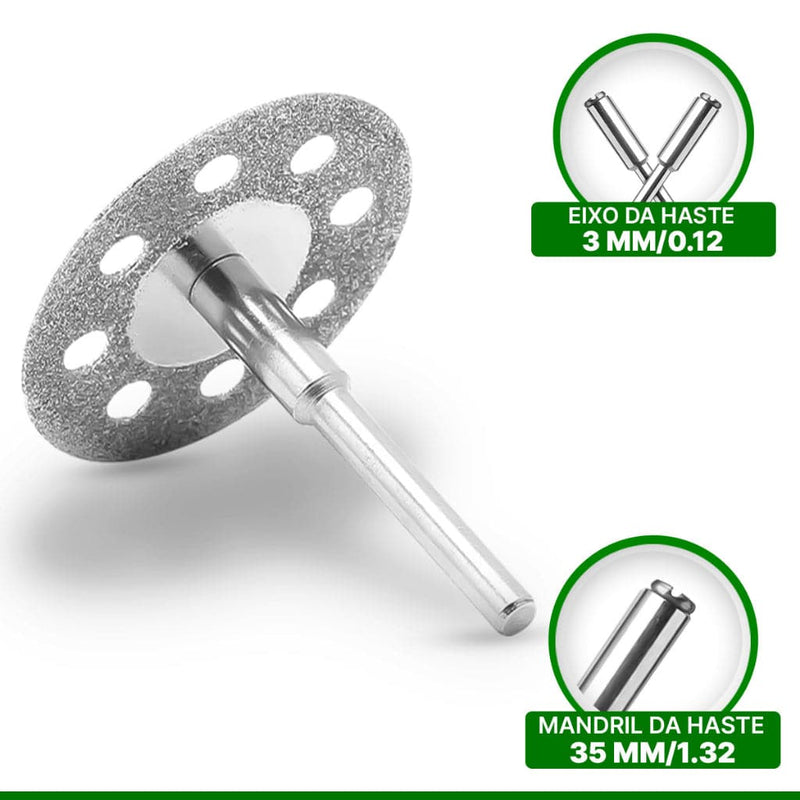 ACESSORIO MICRO RETIFICA COM 10 PECAS 22MM DIAMANTADO TITANIUM Destak Ferramentas