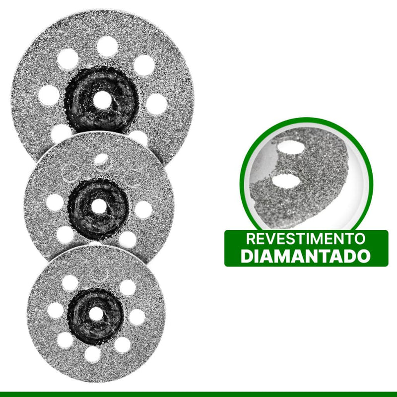 ACESSORIO MICRO RETIFICA COM 10 PECAS 22MM DIAMANTADO TITANIUM Destak Ferramentas