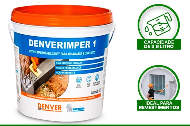 ADITIVO IMPERMEABILIZANTE 3,6LT DENVERIMPER Destak Ferramentas