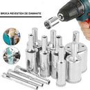 Broca Serra Copo Diamantada 6mm ao 35mm Porcelanato Vidro Cerâmica