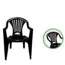Cadeira Plastica Preta Adulto Rattan Com Braços Multiuso 154Kg Destak Ferramentas