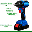 Chave De Impacto Reforçada Portátil 1/2" 20v Com Maleta Carregador Bivolt