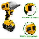 Chave de Impacto Bateria 1/2 Polegada Bivolt Com Maleta Acessórios