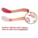 Colher Termica Infantil Muda Cor Silicone Bebe Alimentacao Sem Bpa Termossensível