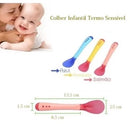 Colher Termica Infantil Muda Cor Silicone Bebe Alimentacao Sem Bpa Termossensível