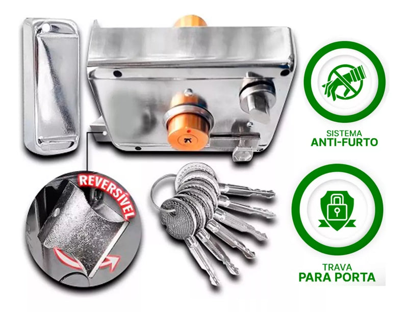 Fechadura Anti Furto Com Trava Para Porta - Snel