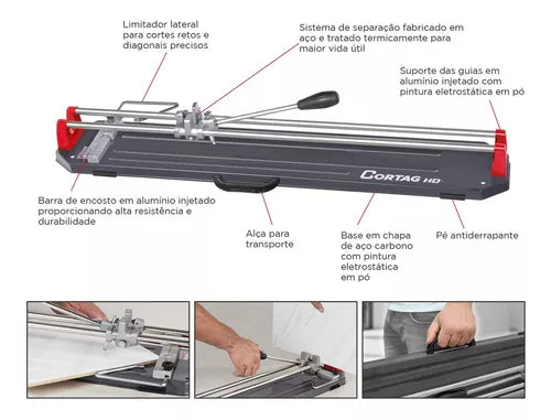 Kit Riscador Cortador De Pisos Hd 1000 Cortag com Ventosa Dupla