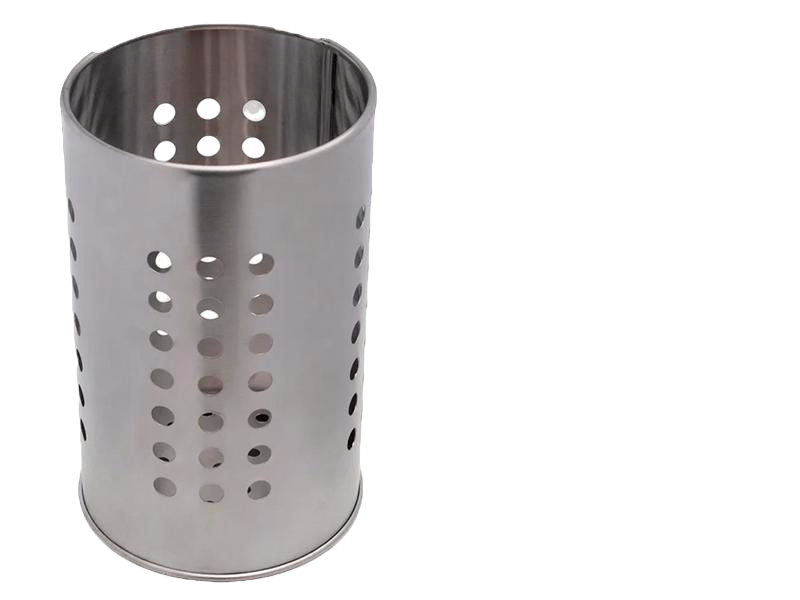 Escorredor De Talheres Vazado Redondo Aço Inox Porta Talheres