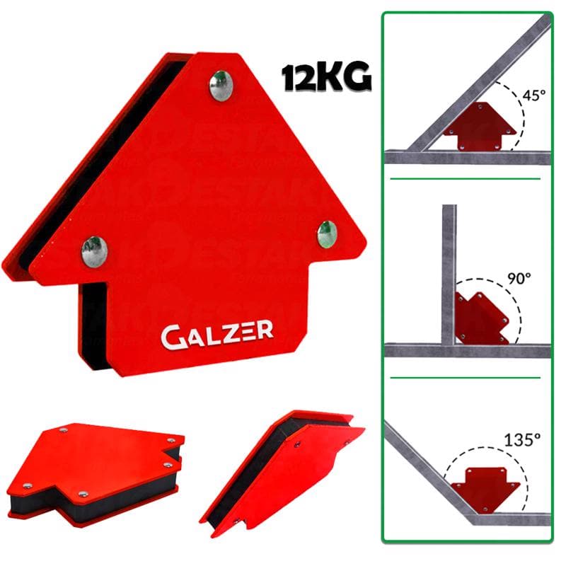 ESQUADRO MAGNETICO 12KG GALZER Destak Ferramentas