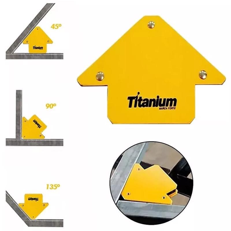 Esquadro Magnético Multi Angulo Para Soldador 18kg Titanium