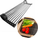 Esteira Escorredor Louça Multifunções Dobrável Inox 37 X 22cm