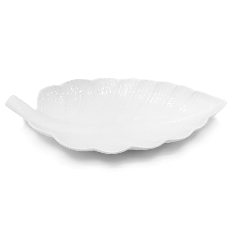 FOLHA DECORATIVA 21,5CM PORCELANA BRANCA Destak Ferramentas