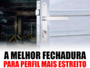 Fechadura De Porta Portão Cromada Aço Inox Quarto Banheiro Área Externa Unna 401/07