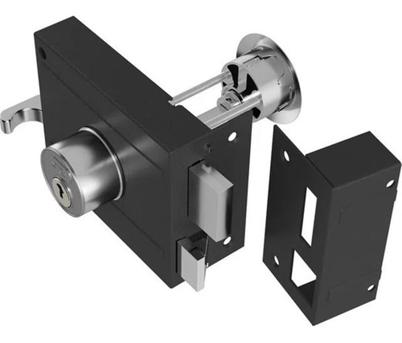 Fechadura Externa Sobrepor Portão Inox Stam 701/100