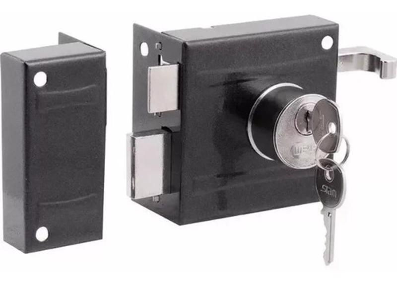 Fechadura Externa Sobrepor Portão Inox Stam 701/100