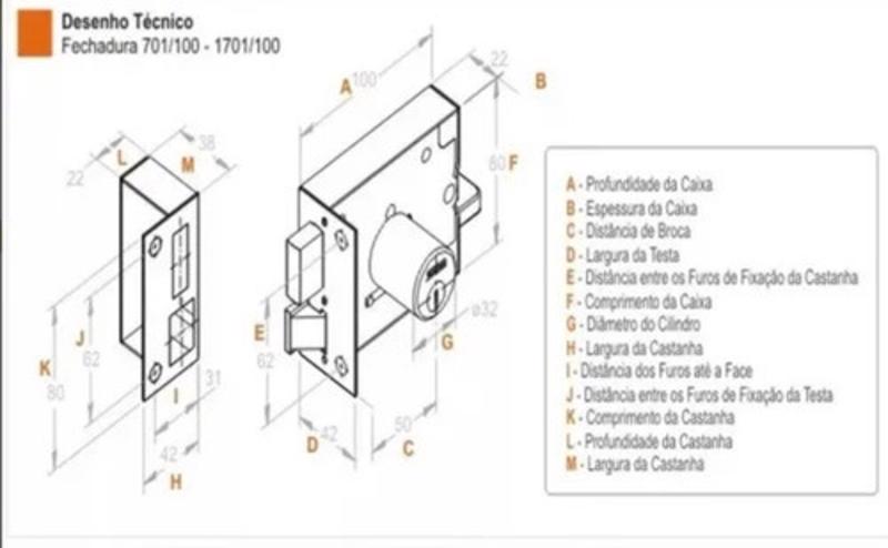 Fechadura Externa Sobrepor Portão Inox Stam 701/100
