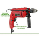 Furadeira Parafusadeira Impacto Martelete 500W Mandril Com Kit 46 Brocas