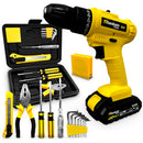 Furadeira Parafusadeira Sem Fio Impacto 12v Kit Ferramentas 11 Peças