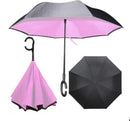 Guarda Chuva Invertido Cabo Curvo Emborrachado Duplo Sombrinha 120cm