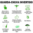 Guarda Chuva Invertido Cabo Curvo Emborrachado Duplo Sombrinha 120cm