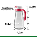 Jarra De Vidro Com Tampa Reforçado 950ml