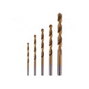 Jogo 5 Peças Brocas Aço Rápido Metal 3 à 8mm Titânio