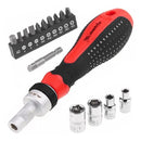 Jogo De Bits E Soquetes Crv 1/4pol. Anatômico 16 Peças Mtx