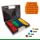 Jogo De Brocas Bits E Buchas Com 300 Peças Para Furadeira Parafusadeira