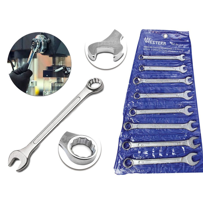 Jogo De Chave Combinada 6 A 15mm 8 Peças Western