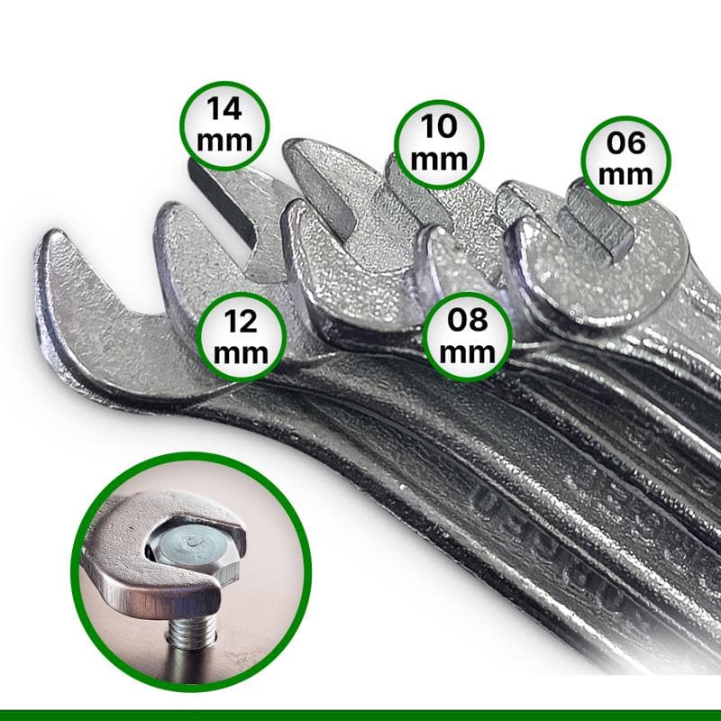 Jogo D CHAVE FIXA 6 A 15 MM 5 PEÇAS WESTERN Destak Ferramentas