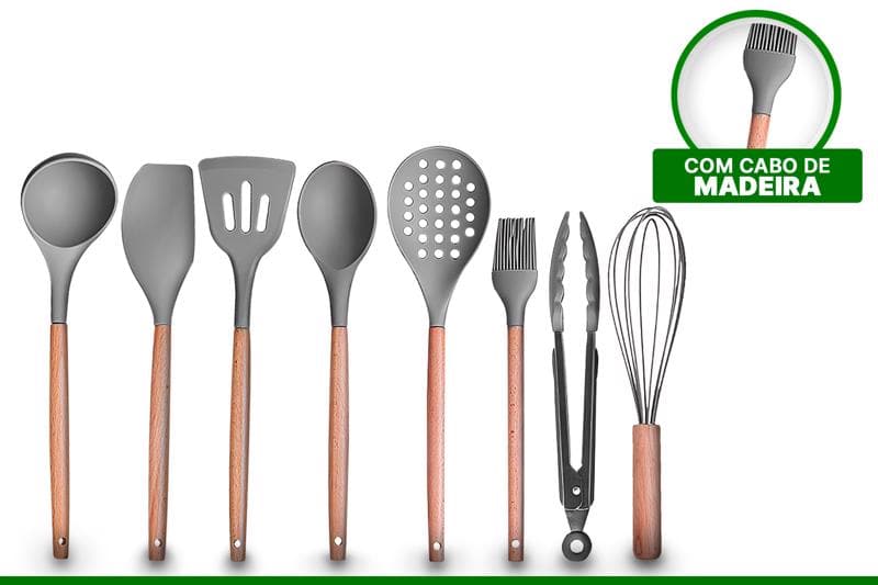 Jogo De Silicone Utensílios De Cozinha 9 Peças