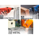 Jogo Kit De Brocas 16 Peças Madeira Ferro Concreto Fertak