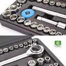 Jogo Soquete Sext 40 Pçs - C/ Chave Catraca Destak Ferramentas