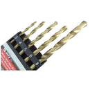 Jogo 5 Peças Brocas Aço Rápido Metal 3 à 8mm Titânio