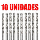 Kit 10 Brocas De Aço Rápido Para Metal Hss Polida 1,5mm Mtx