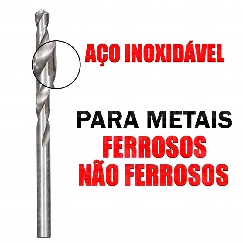 Kit 10 Brocas De Aço Rápido Para Metal Hss Polida 3mm Mtx