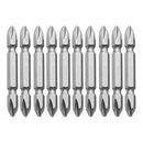 Kit 10 Ponteira 65mm Phillips Magnetizado Titanium