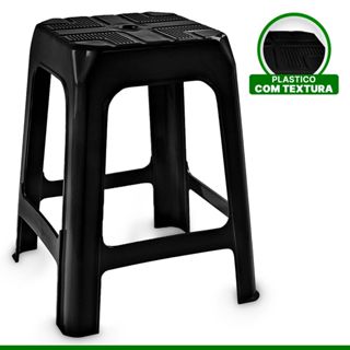 Kit 10 Unidades Banqueta Plástica Reforçada Banco De Plástico