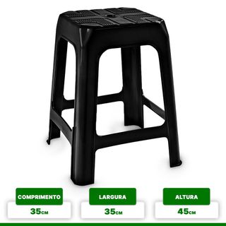 Kit 10 Unidades Banqueta Plástica Reforçada Banco De Plástico