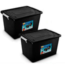 Kit 2 Caixa Organizadora Container 56 L Com Tampa e Trava Arqplast