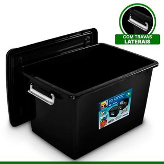 Kit 2 Caixa Organizadora Container 56 L Com Tampa e Trava Arqplast