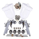 Kit 2 Pistolas Pinturas Hvlp 600ml Gravidade Com 3 Bicos 1,2 mm 1,5 mm 1,8 mm