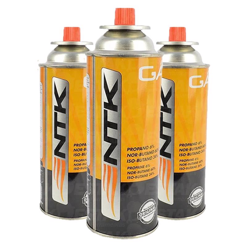 Kit 3 Latas Gás butano para maçaricos e fogões de camping 227g Titanium