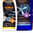 Kit 3x1 Auto Care Pretinho Líquido+Lava Auto+Silicone Gel