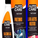 Kit 3x1 Auto Care Pretinho Líquido+Lava Auto+Silicone Gel